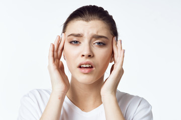 young woman with headache