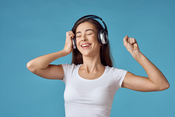 young woman listening to music