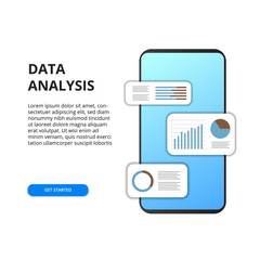 mobile app data analysis from chart, graph, statistic for business, finance, report