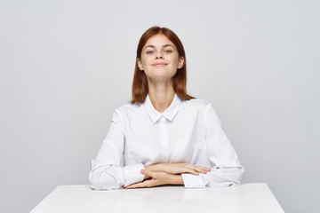 portrait of a young woman in office