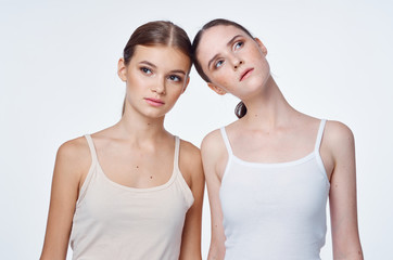 two women with apple