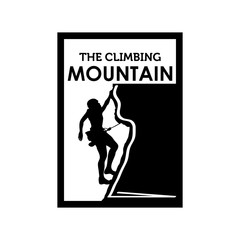 Climbing icon isolated on white background. Climbing icon simple sign