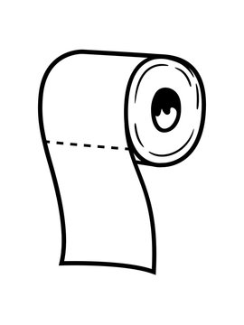 rolle toiletten papier klopapier klo toilette wc bad stuhl po abwischen scheißen kacken abreißen hygiene clipart comic cartoon design cool pinkeln