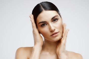 portrait of young woman with perfect skin