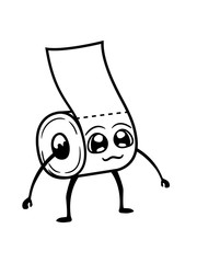 rolle klopapier männchen süß niedlich klein gesicht lebendig toiletten papier klo toilette wc bad stuhl scheißen kacken abreißen hygiene clipart comic cartoon design cool pinkeln