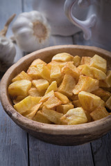 Patatas bravas, spanish fried potato