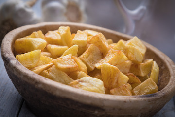 Patatas bravas, spanish fried potato