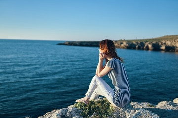 woman on the beach