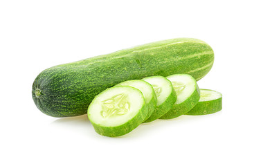 cucumber piece on white background