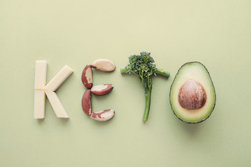 Keto, Ketogenic diet, low carb, healthy food
