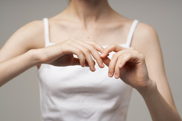 woman with back pain