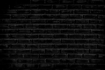 Black brick wall texture for background.