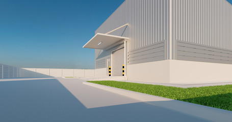 Commercial or industrial facade. That is a property use as factory, warehouse, hangar or workplace....