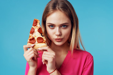 young woman with cake