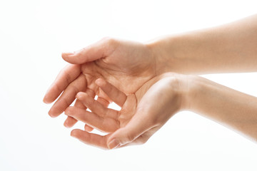 hands of man and woman