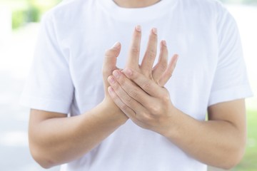 Image of man caught at the wrist