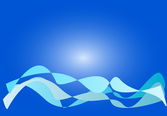 abstract blue background with blue waves
