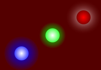 abstract  dark red background with multi colors bright balls