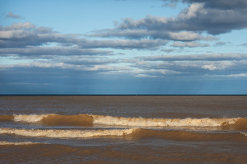 Lake Michigan during the sunset