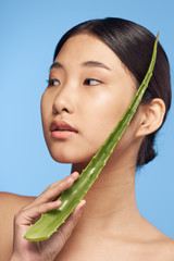 portrait of young woman with clear skin