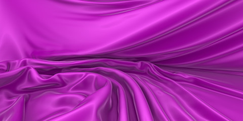Obraz premium Abstract background of colored wavy silk or satin.
