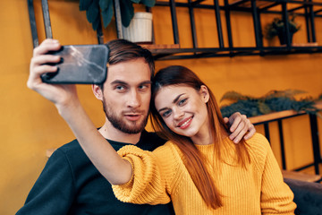 young couple at home