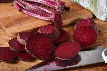 Sliced organic beets
