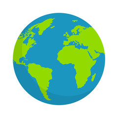 Green Earth Globe Vector Design