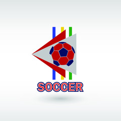 Obraz premium Soccer football logo, emblem designs templates Vector Illustration