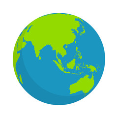 Green Earth Globe Vector Design
