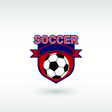 Soccer football logo, emblem designs templates Vector Illustration