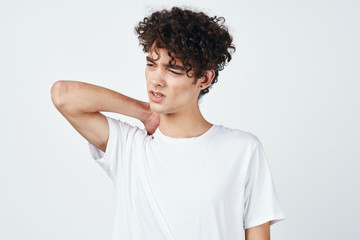 portrait of young man isolated on white background