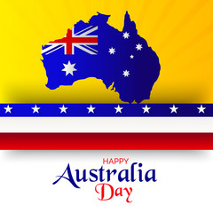 Obraz na płótnie Canvas Happy Australia Day