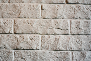 White brick vintage background. cracked old wall