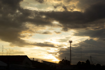 .Telecom Atmosphere In the evening, Phra Athit Tok