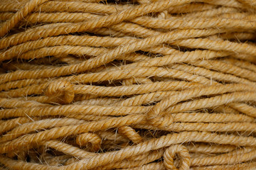 rope on wooden background
