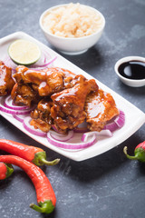 Asian spicy chicken wings