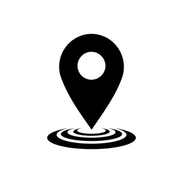 GPS icon vector logo design. Map pointer icon. Pin location symbol.