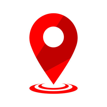GPS icon vector logo design. Map pointer icon. Pin location symbol.