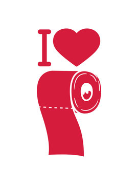 recommend clip art: bad I love herz liebe toiletten papier klopapier klo toilette wc stuhl po abwischen scheißen kacken abreißen hygiene rolle clipart comic cartoon design cool pinkeln