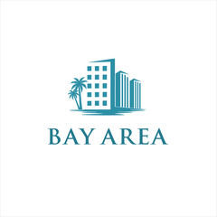Obraz premium Bay Area Apartement Logo Design Vector Illustration Template Idea