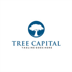 Oak Tree Logo Design Vector Illustration Template Idea