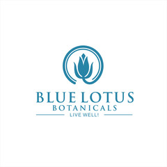 Circle Lotus Logo Design Vector Illustration Template Idea