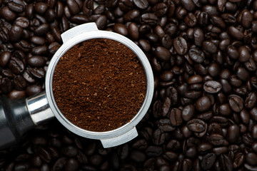 Coffee Beans and Ground