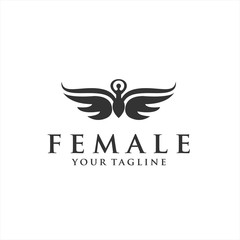 Female Black and White Logo Design Inspiration