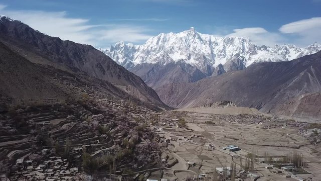 Aerial View of Hoper Valley, Nagar, Pakistan