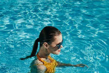 girl in swimming pool