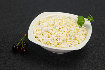 Fresh tasty curd in the bowl