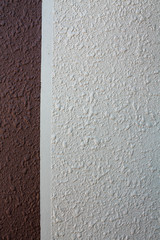 Abstract geometric background of brown and white rectangles. Textured vertical backdrop with copy space for text.