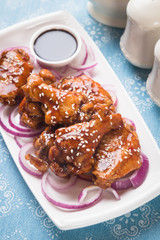 Asian spicy chicken wings